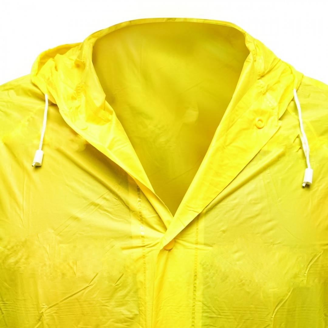 Pelerina cu gluga impermeabila XL din PVC, 2 buzunare, inchidere cu capse, galben Breckner Germany
