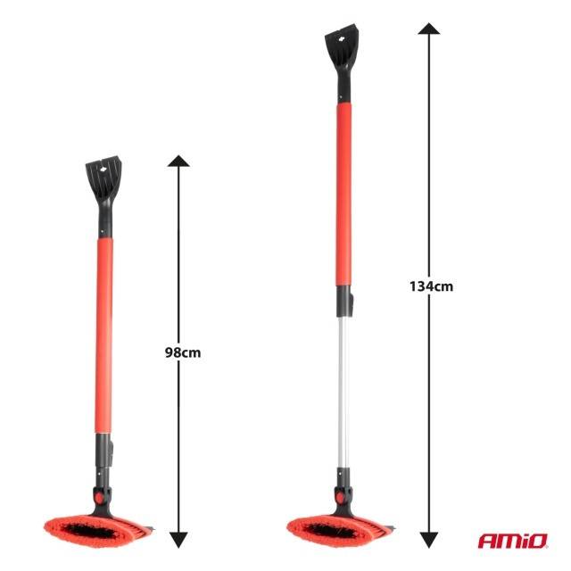 Perie auto 3 in 1 pentru gheata, apa, zapada 98-134cm