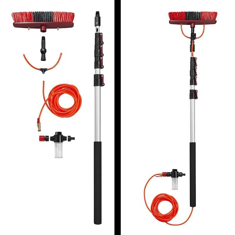 Perie de spalat Heavy Duty cu maner telescopic reglabil (116–450 cm), dotata cu dozator de sapun