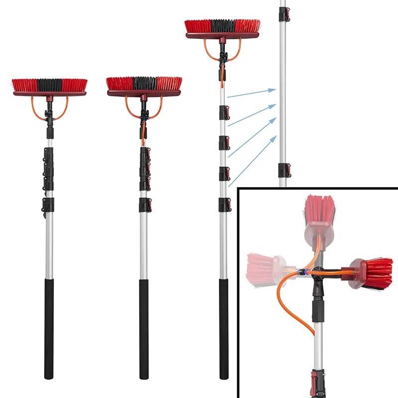 Perie de spalat Heavy Duty cu maner telescopic reglabil (116–450 cm), dotata cu dozator de sapun