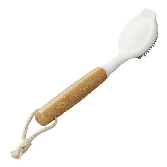 Perie spalat vase silicon cu maner de bambus 24.5 cm Ø7 cm x 5 cm