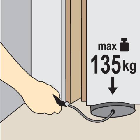 Perna pentru ridicat mobilier 0-50 mm, 135 kg