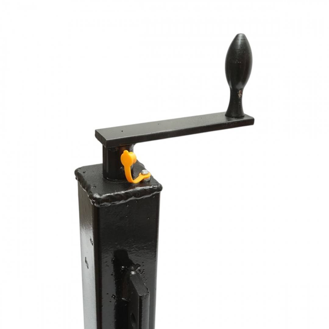 Picior de sprijin remorca reglabil cu manivela 50cm, fixare laterala, cilindru 60mm, sarcina maxima 6000Kg
