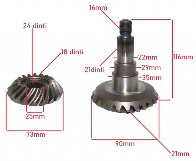 Pinioane transmisie Atv CF Moto X5 500cc (0180-062106)