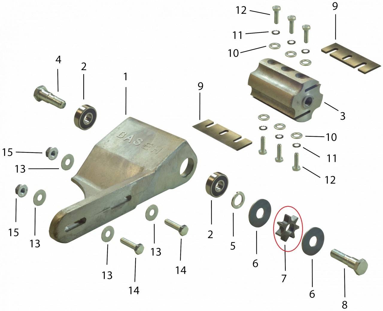 Pinion 3/8 decojitor busteni drujba (montare pe lama)