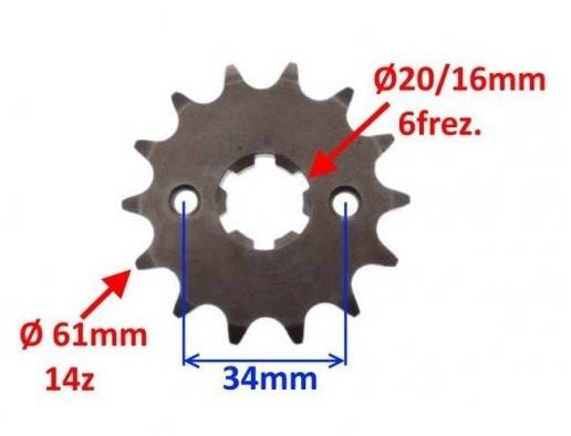 Pinion lant mic 428 14 dinti Yamaha YBR 125cc