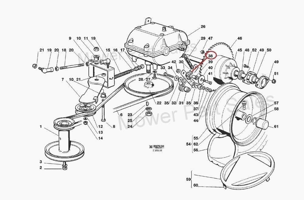 Pinion întinzător lant Stiga | Castelgarden TC102, TC122