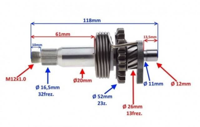 Pinion pornire Yamaha YBR 125cc