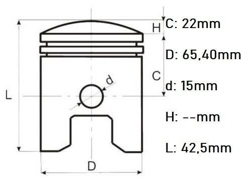 Piston ATV / Cross 4T Ø65.4mm