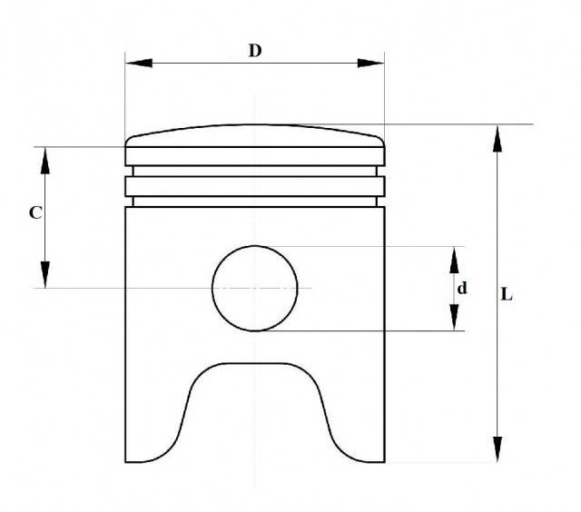 Piston Piaggio / Gilera 40mm (2T 50cc) Meteor