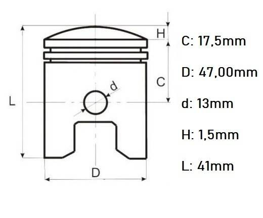 Piston Romet Zatka 4T 70cc
