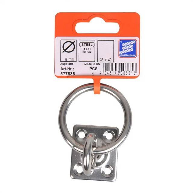 Placa cu pivotant si inel 33x38x6mm