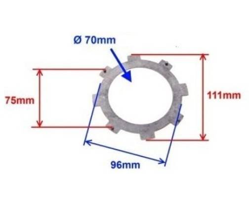 Placa fixare discuri ambreiaj ATV cu viteze 110cc