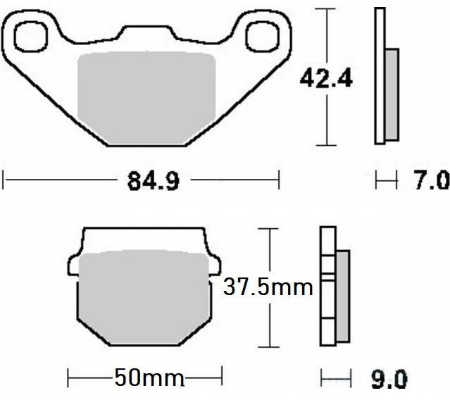 Placute frana ATV CF Moto 500cc (Cal II)