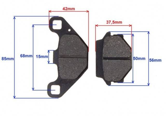 Placute frana moto Aprilia RX125, Kawasaki KH125, Suzuki GN125