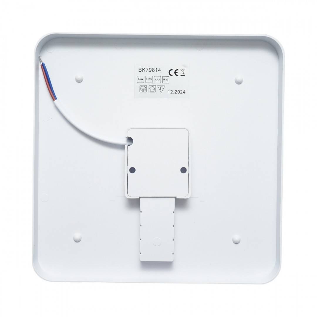 Plafoniera LED patrata 24W, 220V lumina reglabila 3CCT 3000K/4000K/6500K 180x180x40mm IP20