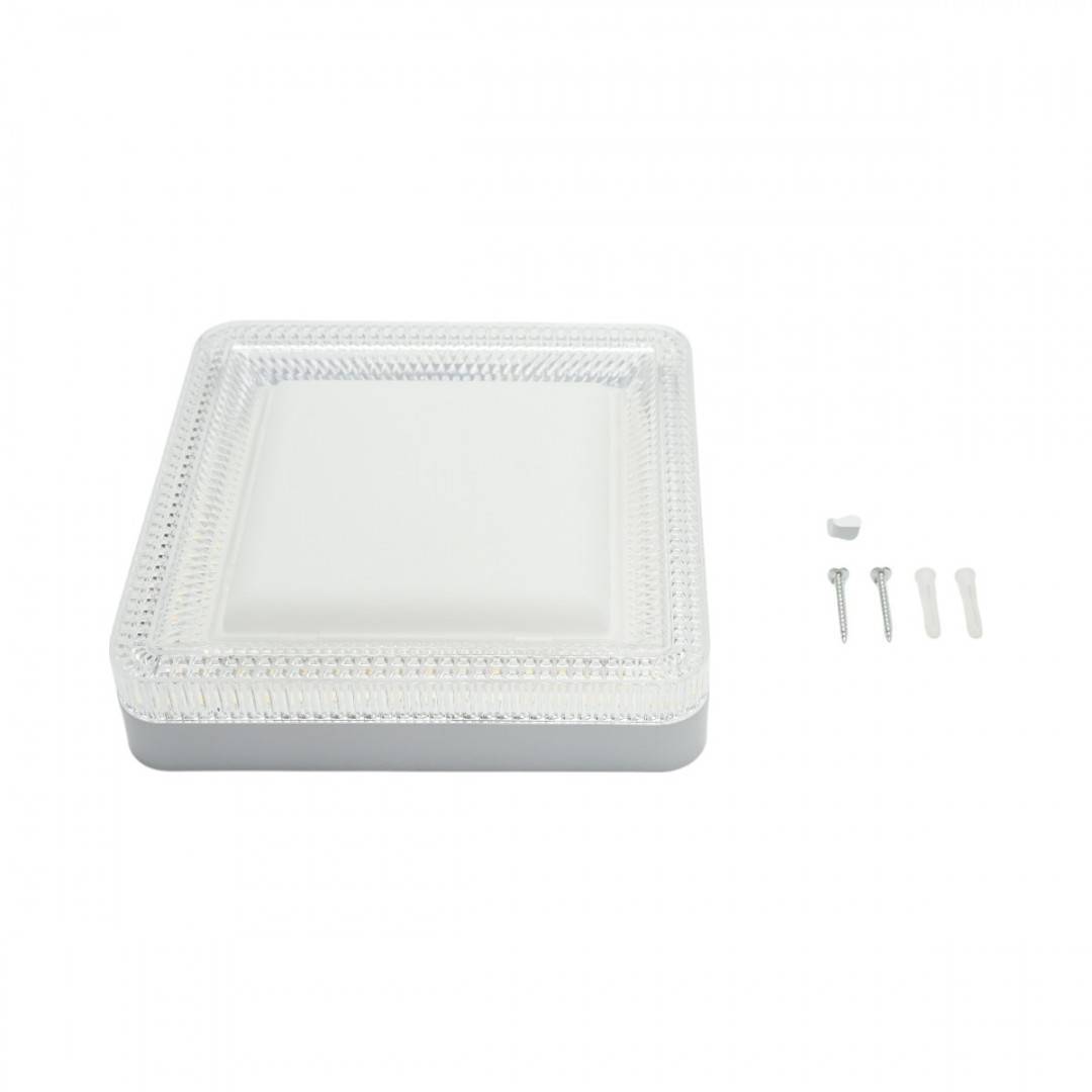 Plafoniera LED patrata 24W, 220V lumina reglabila 3CCT 3000K/4000K/6500K 180x180x40mm IP20