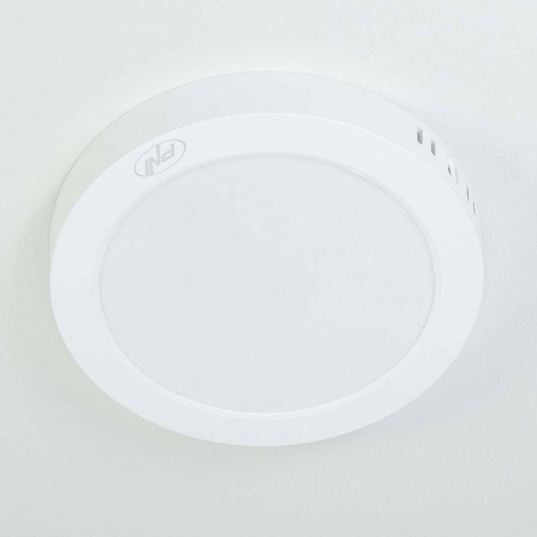Plafoniera LED PNI D-Light CL2418 18W, rotunda 21.7 cm, 6400K, 230V, 1980 lm, alb rece
