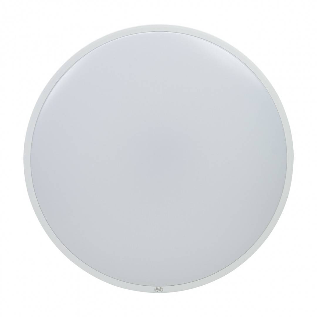 Plafoniera LED PNI D-Light CL2436T Wi-Fi, RGBW, 36W, dimabila, rotunda 41 cm, 3000K-6500K, alimentare 230V, 3600 lm, alb, control din Tuya app