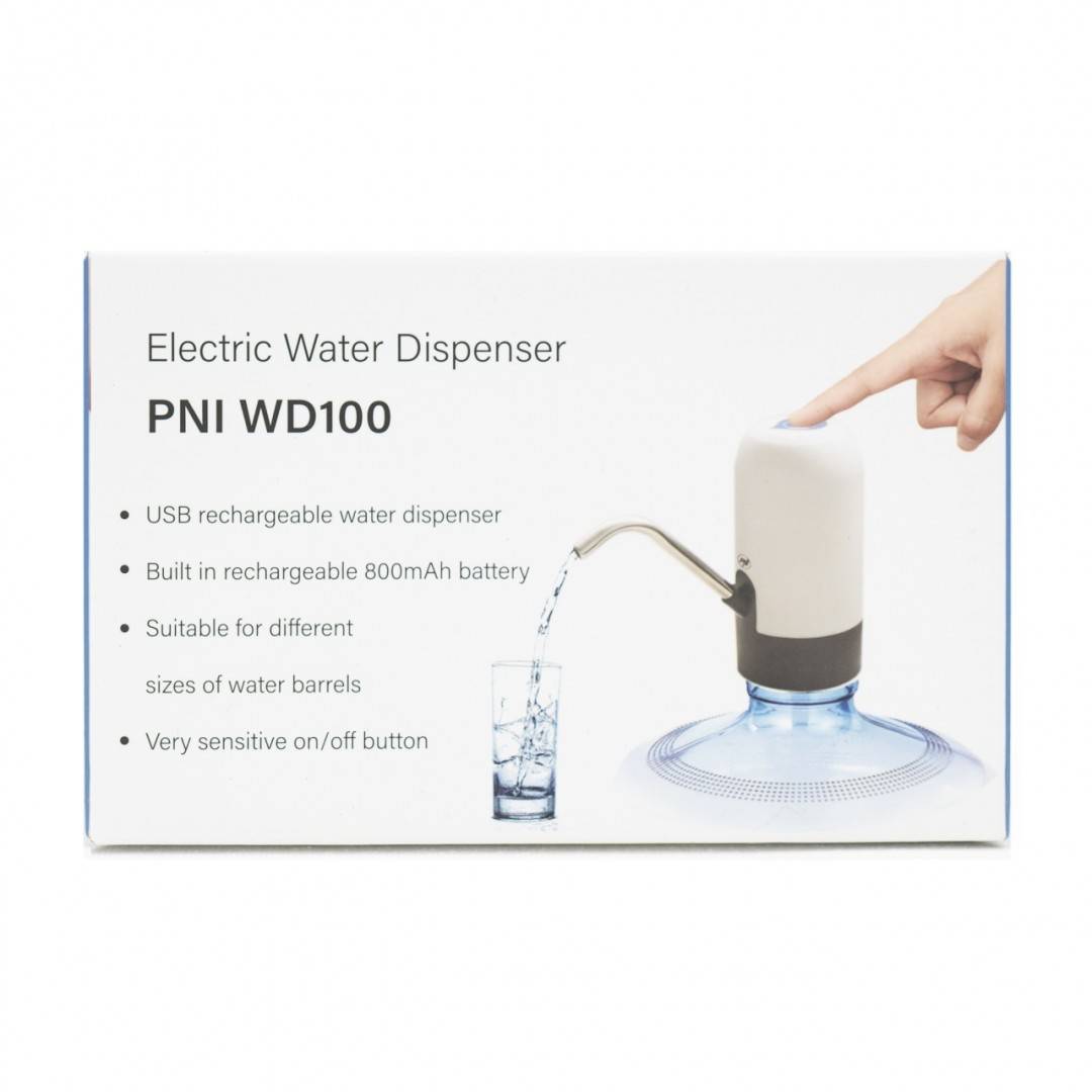 Pompa electrica pentru bidon de apa PNI WD100 incarcare prin micro USB, acumulator 800 mAh, putere 4W
