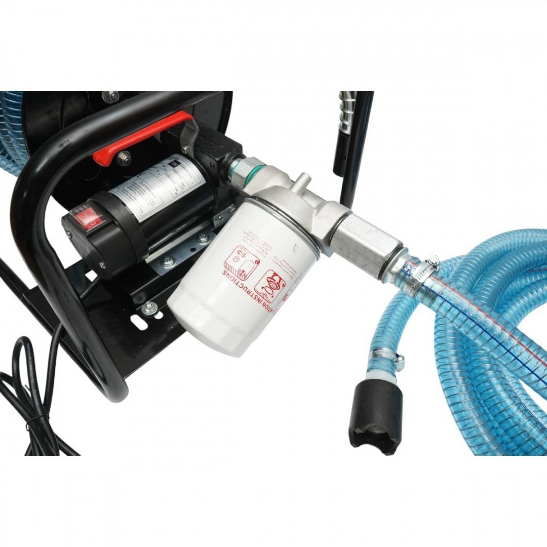Pompa transfer combustibil mobila 12V, debit 40 L/min cu furtun si filtru Breckner Germany