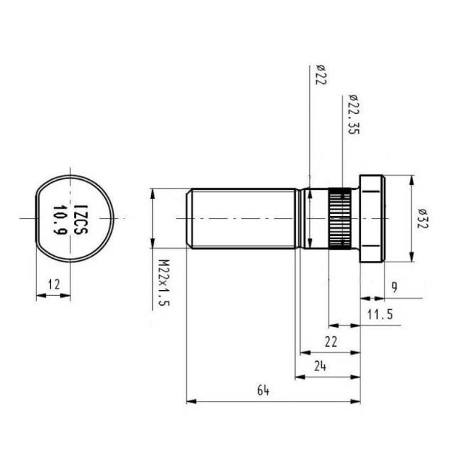 Prezon M22x1,5x64mm