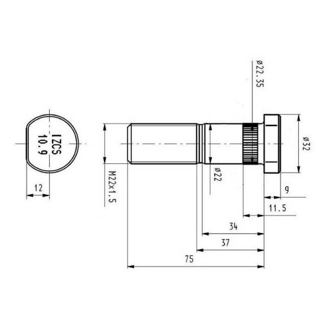 Prezon M22x1,5x73mm