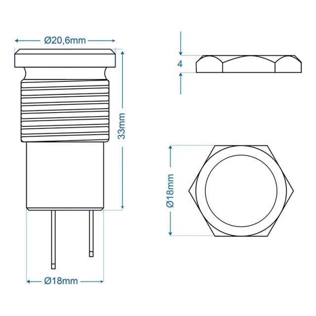 Priza auto 12V pentru stecher DIN, incastrat, alama