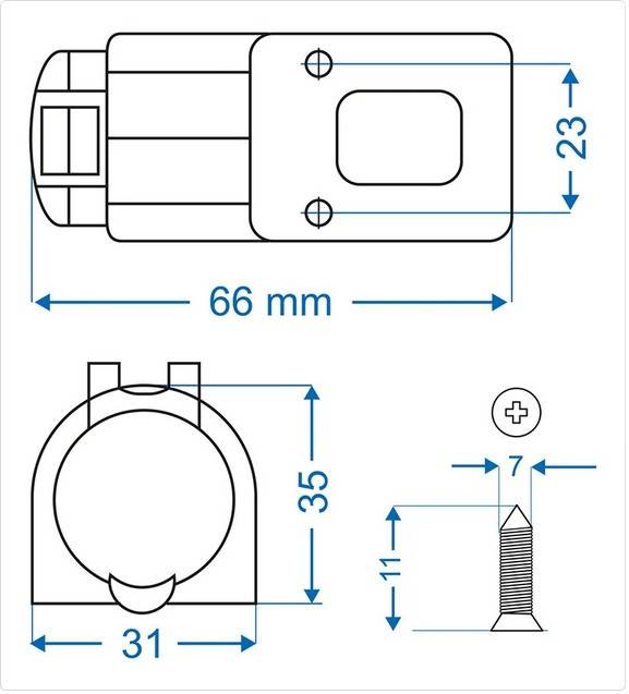 Priza auto 12V/24V-16A pentru stecher DIN