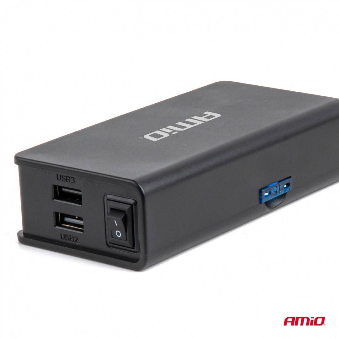 Priza bricheta 3xUSB-A USB-C QC 3.0 PD 3.0. 148W Amio