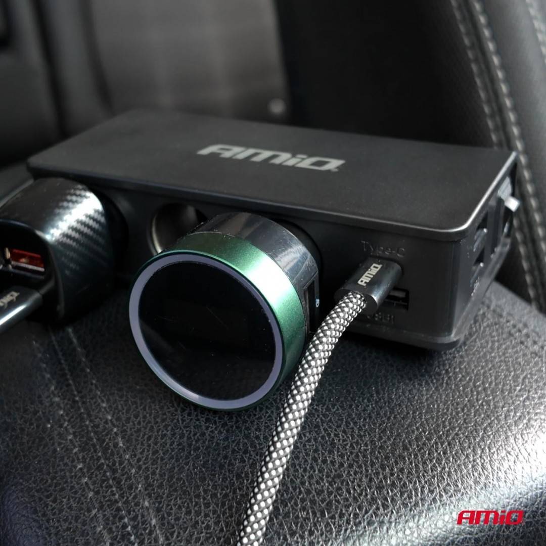 Priza bricheta 3xUSB-A USB-C QC 3.0 PD 3.0. 148W Amio