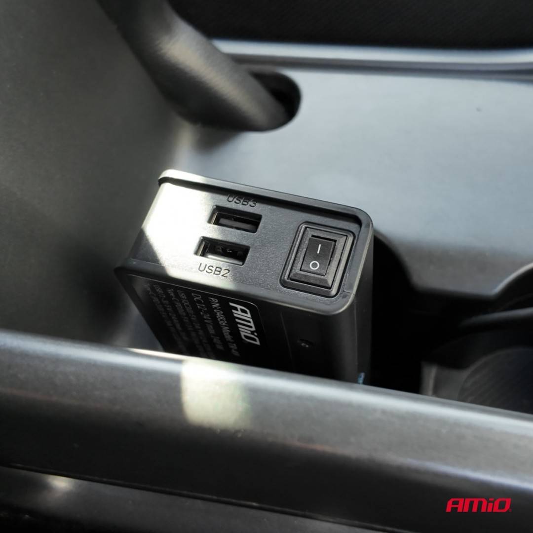 Priza bricheta 3xUSB-A USB-C QC 3.0 PD 3.0. 148W Amio