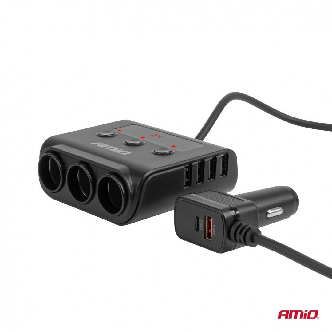 Priza bricheta 4xUSB-A QC3.0 PD 3.0 180 W Amio