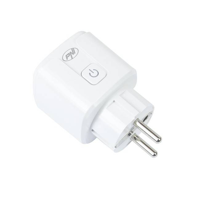 Priza inteligenta PNI SmartHome WP800 WiFi control prin internet, App Tuya Smart, compatibila cu Amazon Alexa si Google Home, masoara consumul de
