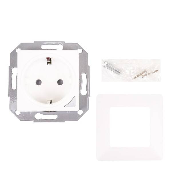 Priza inteligenta PNI SmartHome WP850 WiFi, montaj ingropat, control prin internet, aplicatie dedicata Tuya Smart, compatibila Amazon Alexa si Google