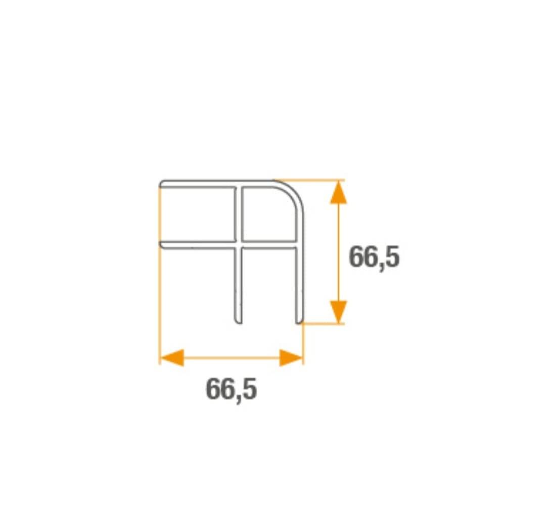 Profil aluminiu anodizat 5000 mm, T5