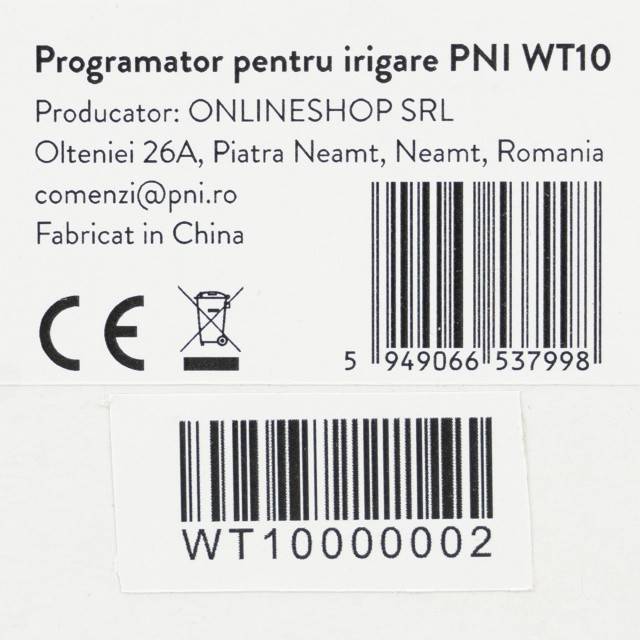 Programator pentru irigare PNI WT10, display LCD, racord 3/4, 2 iesiri, verde