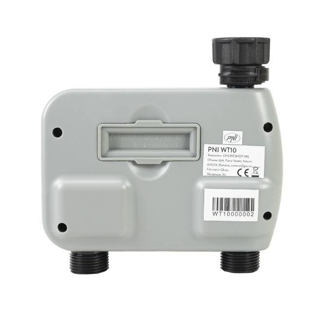 Programator pentru irigare PNI WT10, display LCD, racord 3/4, 2 iesiri, verde