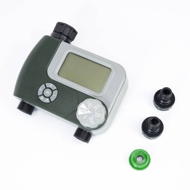 Programator pentru irigare PNI WT10, display LCD, racord 3/4, 2 iesiri, verde