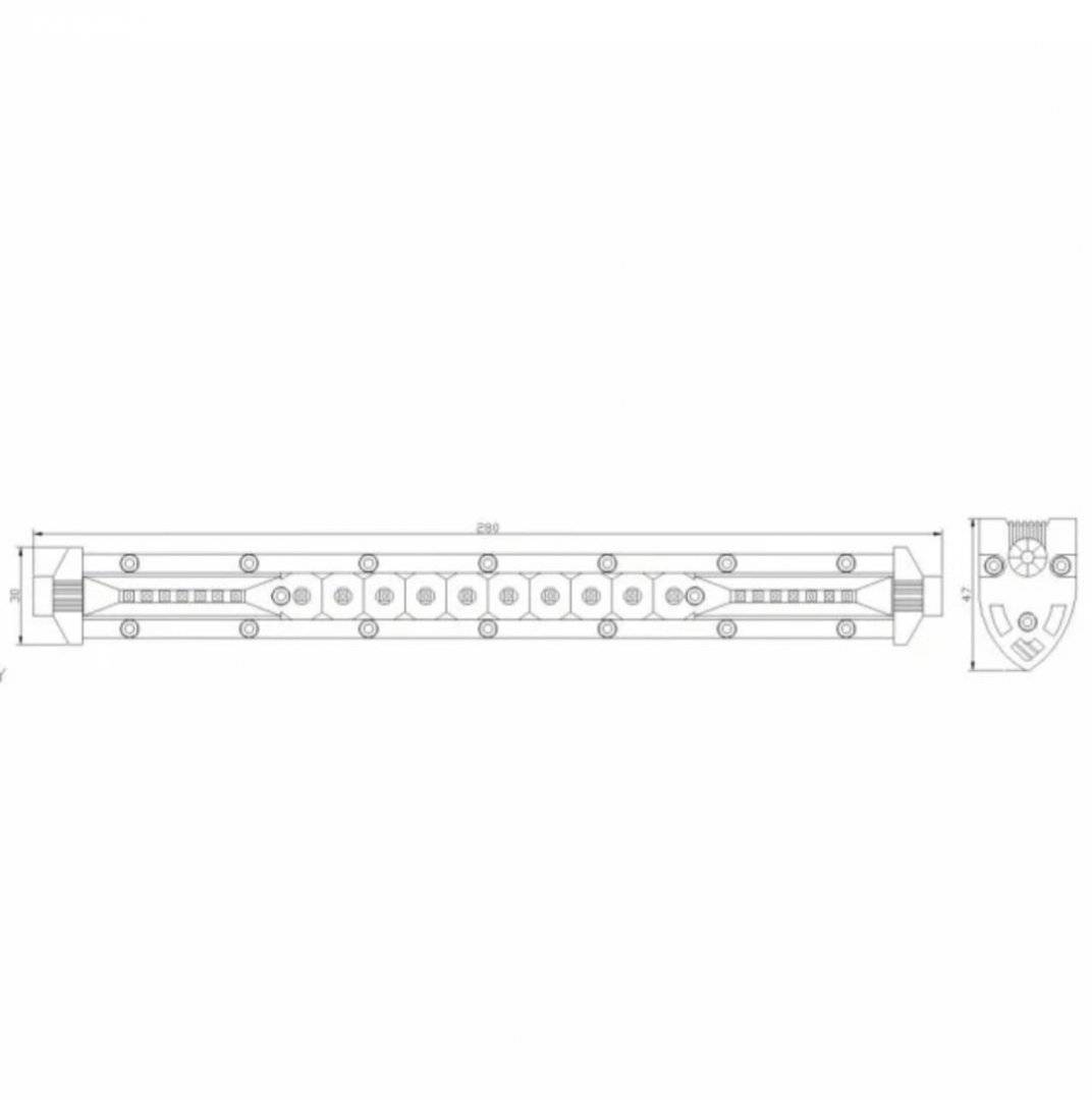Proiector 24 LED 280mm 36W(1600Lm)
