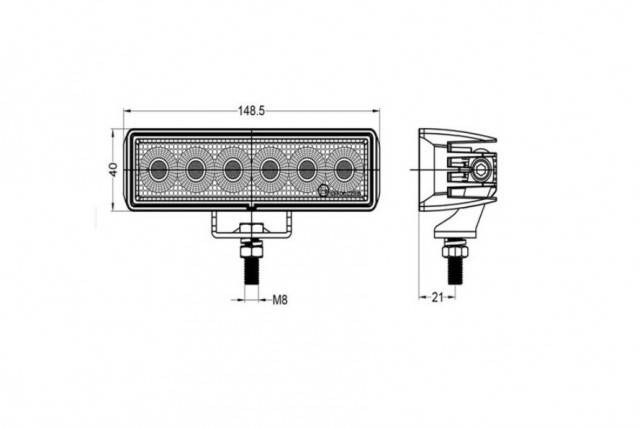 Proiector 24x led-uri OSRAM