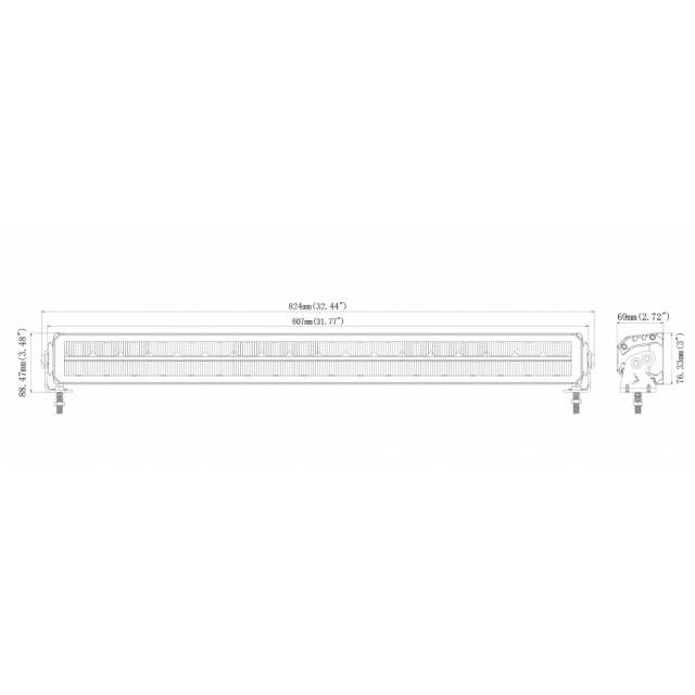 Proiector 36 + 72 LED + conector 12V-24V