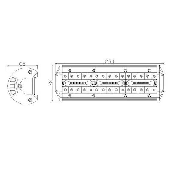 Proiector 60 LED 234mm 90W(3200Lm)