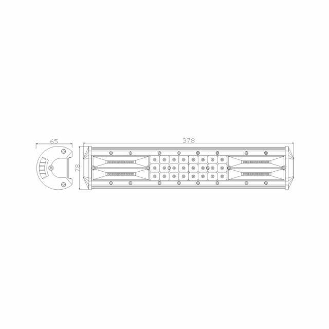 Proiector 72 LED 378mm 108W(4680Lm)