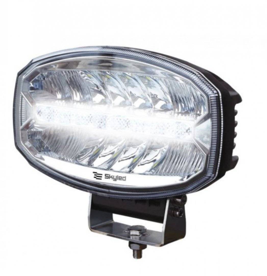 Proiector FULL LED Spot, SKYLED Jumbo Draco DRL 80W, 24.2cm cu pozitie alb/portocaliu