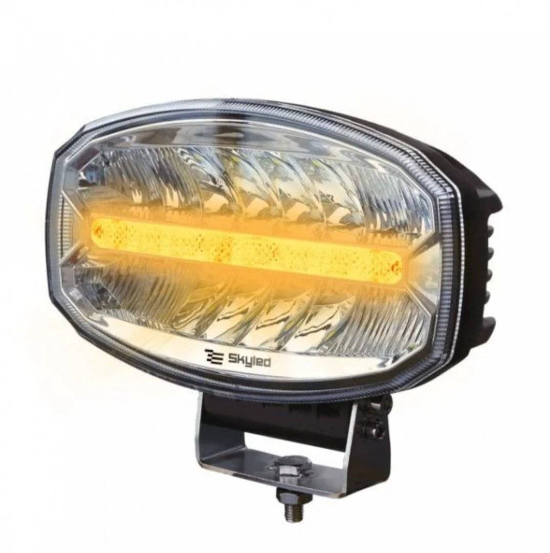 Proiector FULL LED Spot, SKYLED Jumbo Draco DRL 80W, 24.2cm cu pozitie alb/portocaliu