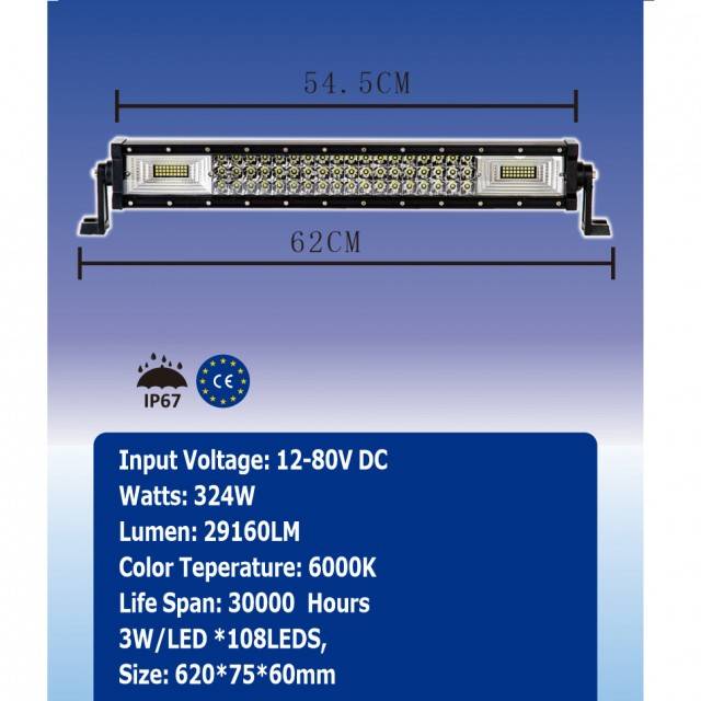 PROIECTOR LED - 324W, 29160LM, 6000K, COMBO