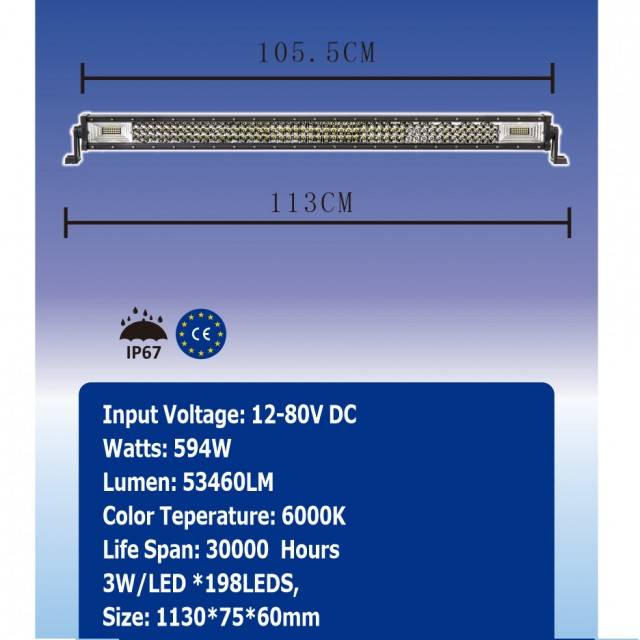 PROIECTOR LED - 594W, 53460LM, 6000K, SPOT BEAM