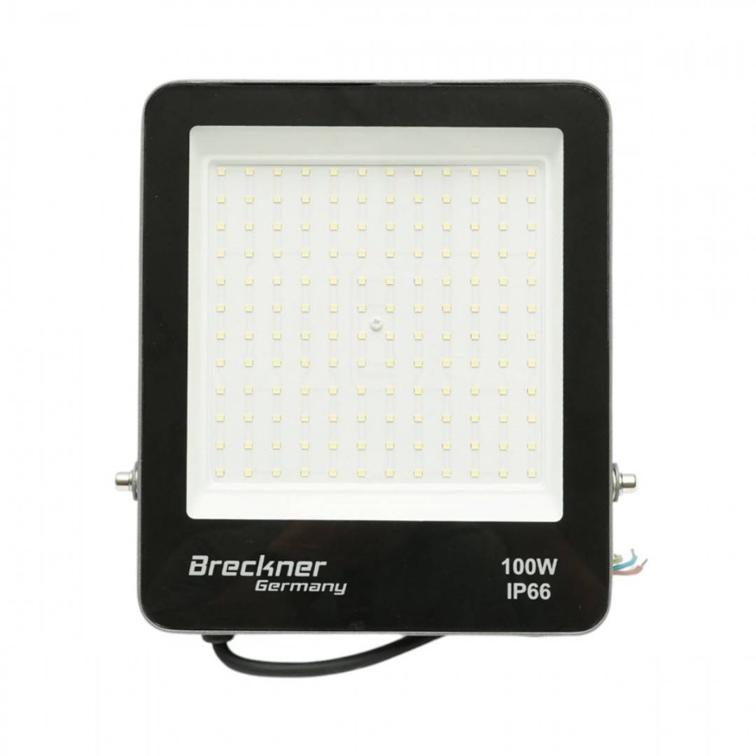 Proiector LED 100W, 220V, 6500K, 9000lm tip Flood 235x200x30mm IP66 Breckner Germany