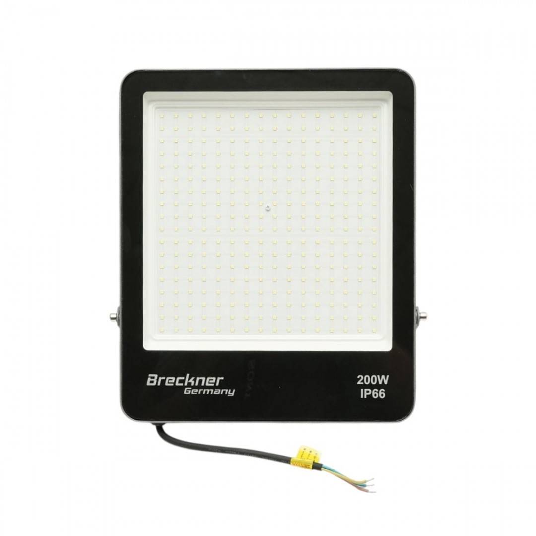 Proiector LED 200W, 220V, 6500K, 18000lm tip Flood 325x270x32mm IP66 Breckner Germany